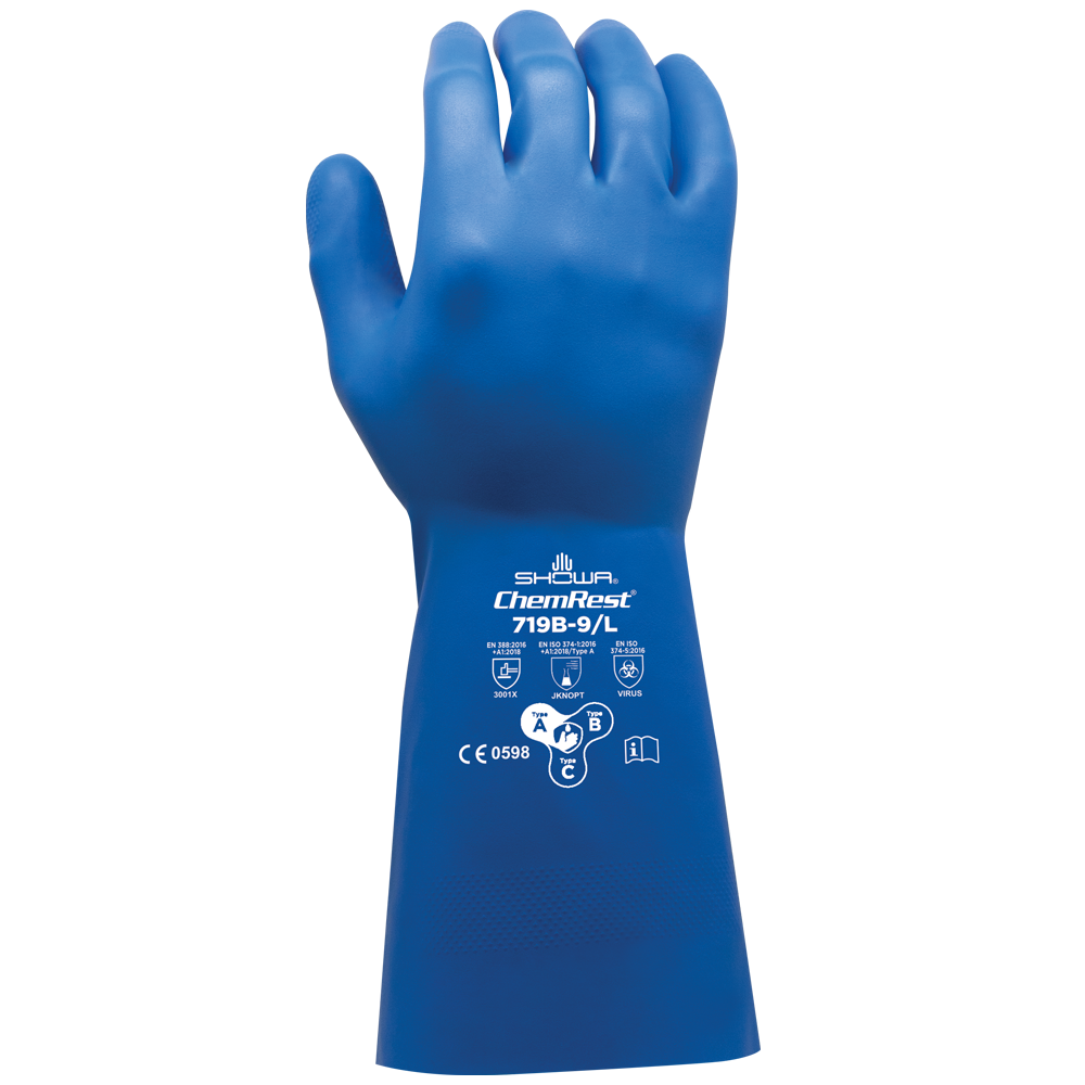 SHOWA 719B Blue Unlined Nitrile, Medium