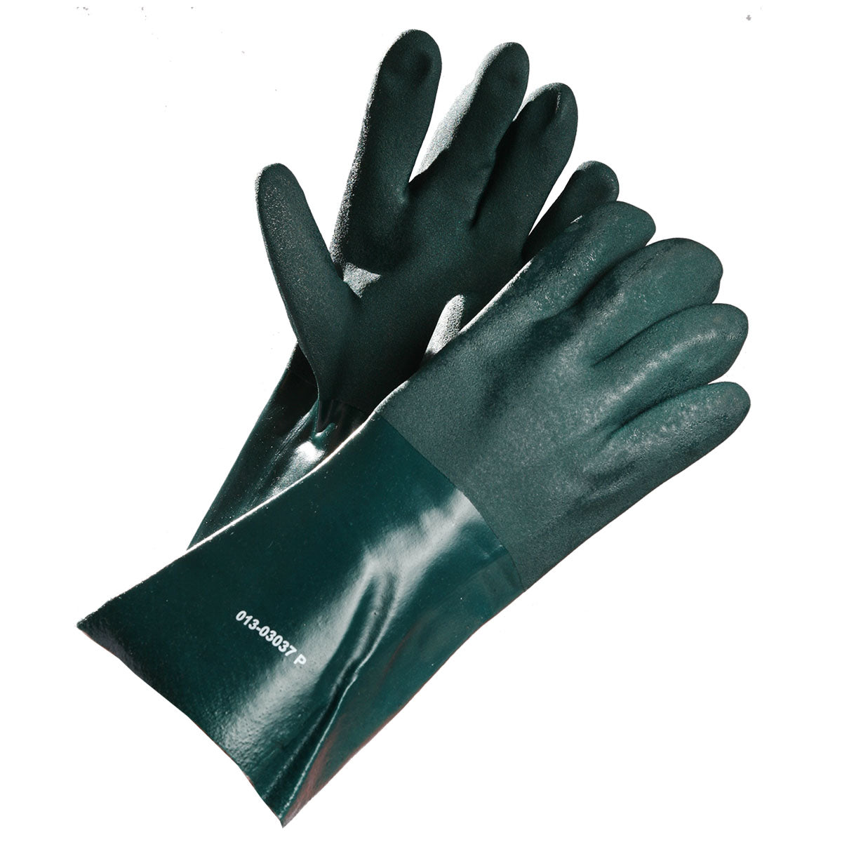 14" Premium PVC Coated Gauntlet, Chemical Resistant Gloves