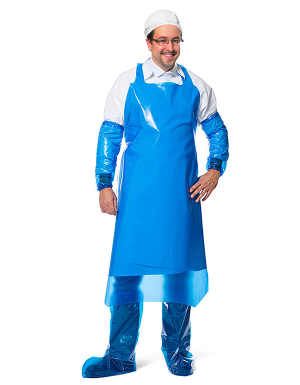 Blue Polyethylene apron, 4mil, 250/CASE