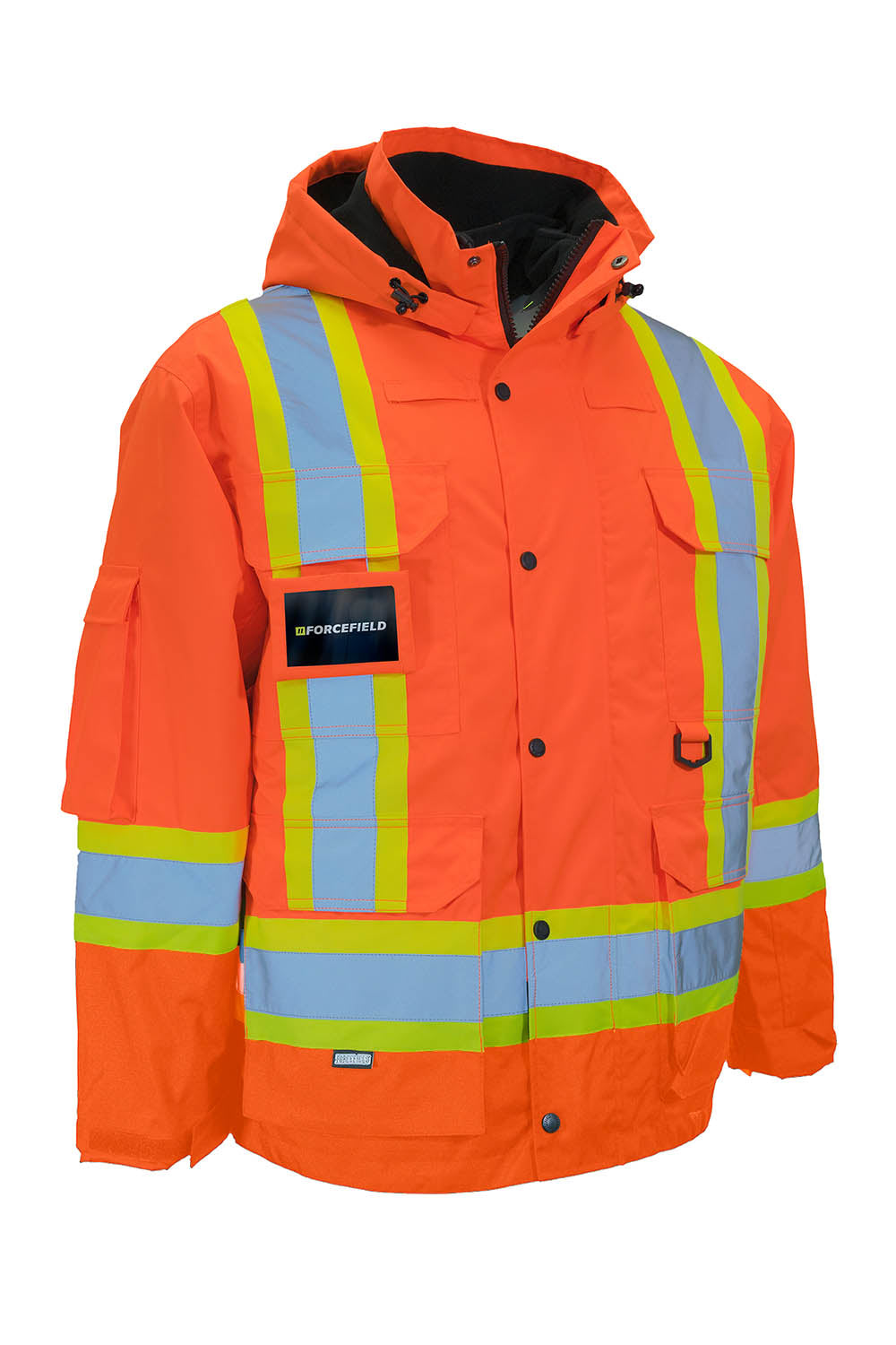 Parka de sécurité haute visibilité 4 en 1 tout orange